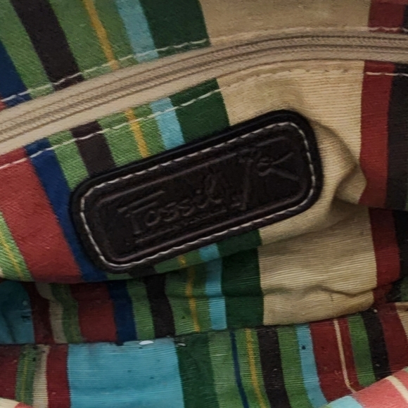 Vintage Fossil Key Raffia Woven Straw Leather Shoulder Bag Purse Pocketbook FLAW - Picture 7 of 9